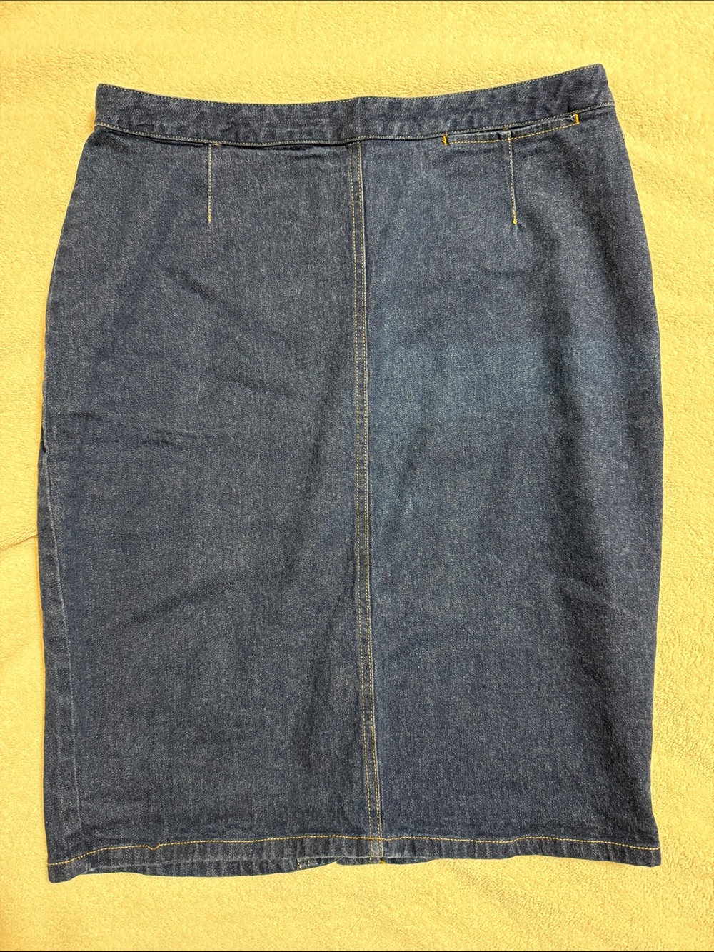Classic Dark Blue Denim Pencil Skirt